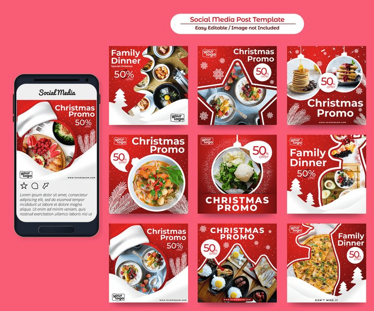 Christmas ads on social media