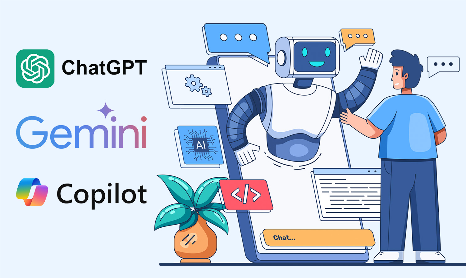 ChatGPT vs Gemini vs Copilot